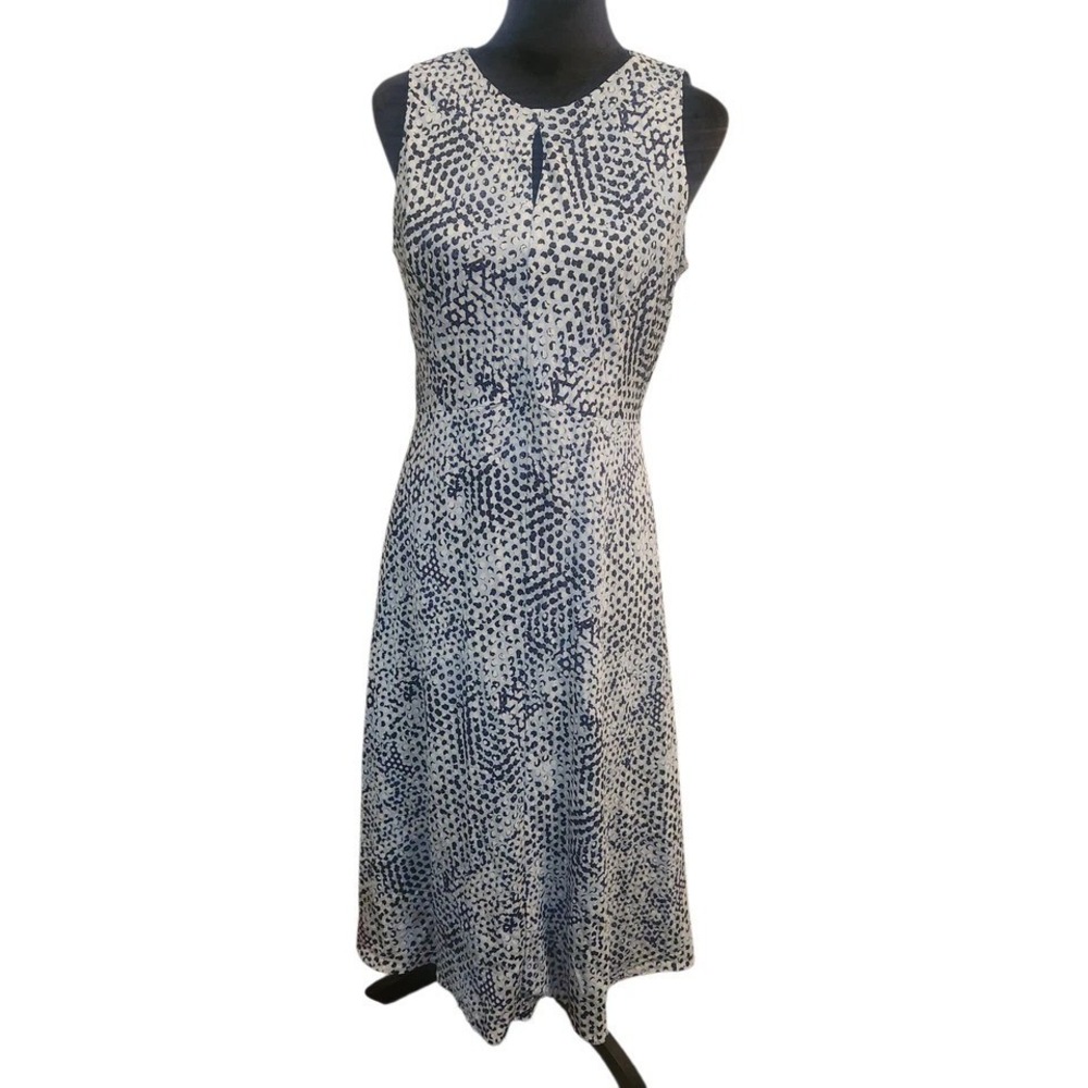 Classiques Entire Sz 16 Dress Lined Maxi Silk Blend Zip  Animal Print Keyhole